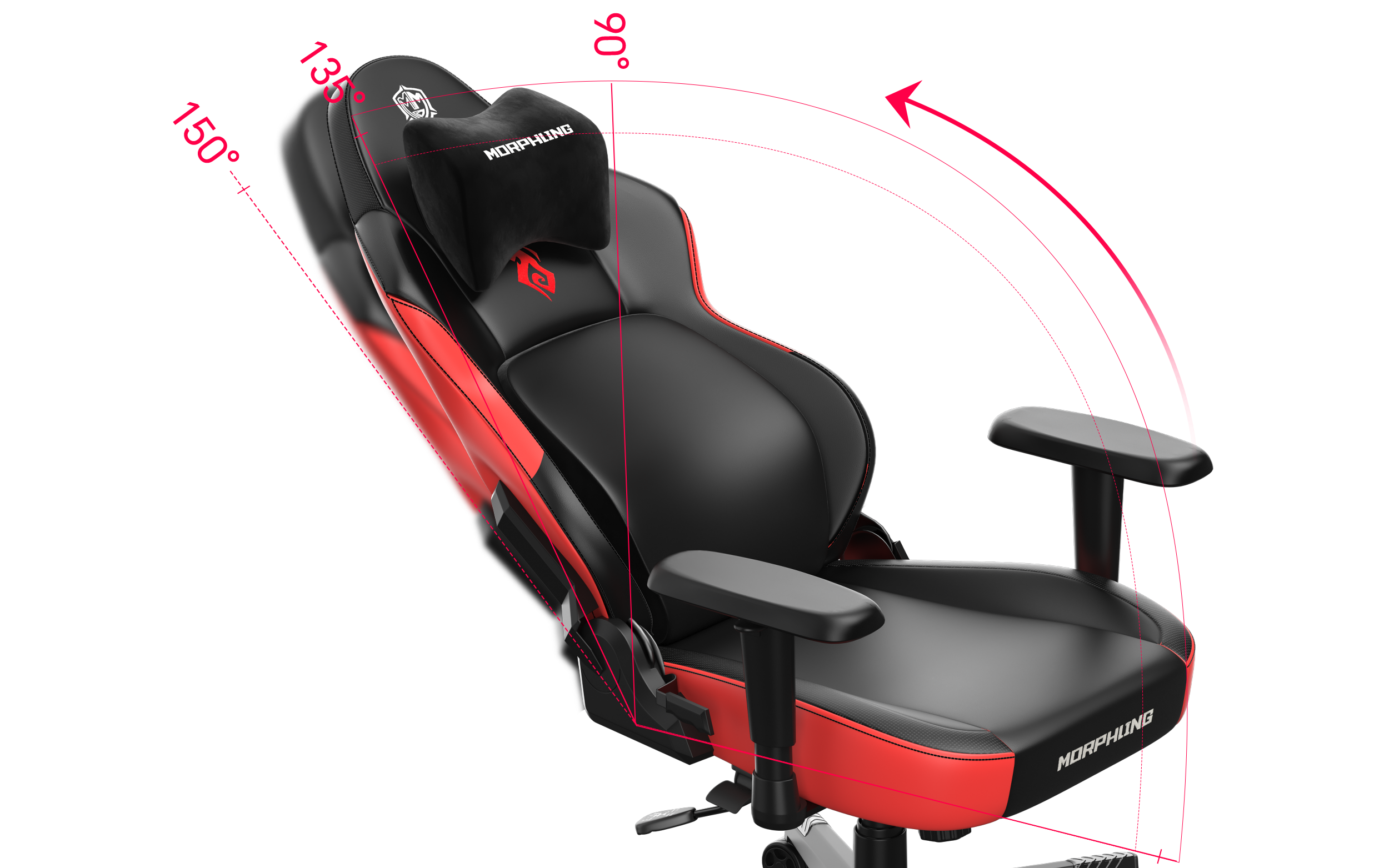 	 135°+15° BACKREST RECLINE AJUSTMENT